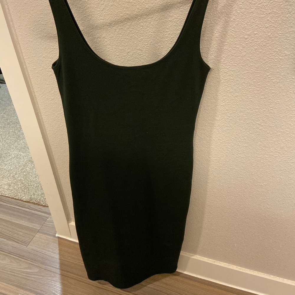 Deep dark green dress-comes down to upper calf